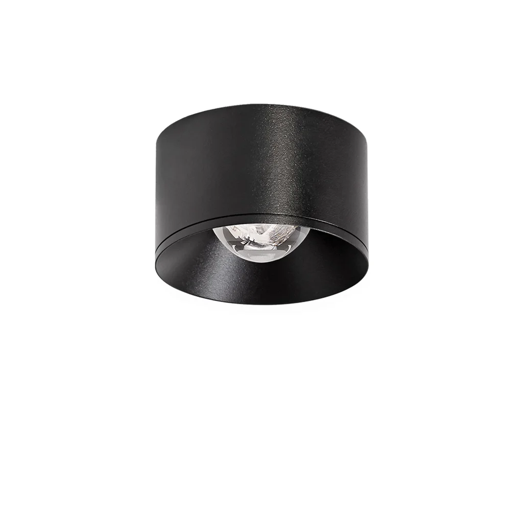 Arkoslight Puck, downlight en saillie noir texturé