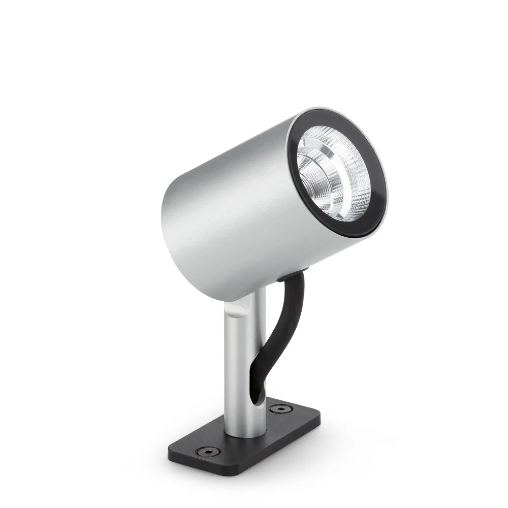 Projecteur extérieur Lombardo Ago en aluminium anodisé, tête cylindrique orientable