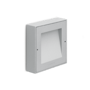 Lombardo Koi 110 : applique de balisage carrée en aluminium gris