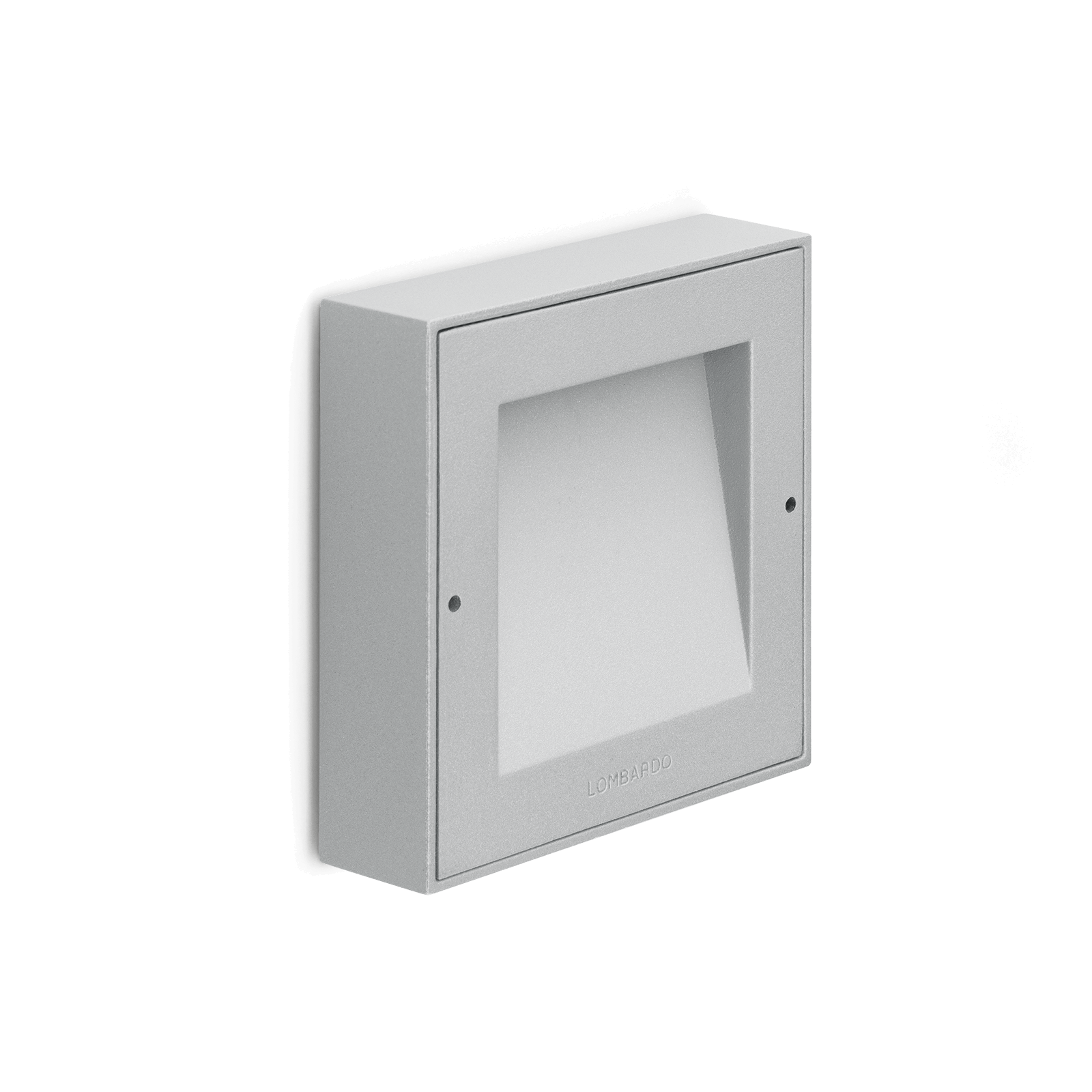 Lombardo Koi 110 : applique de balisage carrée en aluminium gris